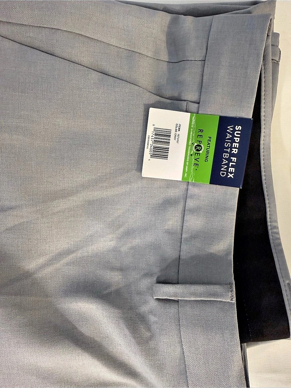 Kenneth Cole Performance Dress Pant Slim Fit Men's Gray Waist 40 x 29